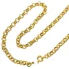 Or vide électronique placage belcher boulon anneau lien hommes femmes solide chaîne collier bijoux N220 240103