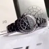 Moda completa marca relógios de pulso feminino menina diamante clássico cerâmica banda quartzo aaa com logotipo relógio luxo cn15