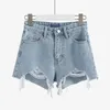 Shorts pour femmes femmes taille haute déchiré Denim poches décontractées effiloché Mini Jean pantalon court Mujer printemps été lâche confortable Cortos