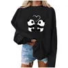 Women's Hoodies Cartoon Animal Print Sweatshirt For Women Autumn and Winter Harajuku Hoodie 3D Abstract Vintage Top