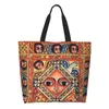 Shopping Bags Ethiopian Ancient Art Grocery Tote Bag Women Kawaii Canvas Shopper Shoulder Large Capacity Handbags