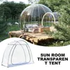 テントとシェルター透明なテント屋外バブルポータブルキャンプスクリーンハウススタードームドーム1-2人のシェルター
