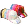 Geebro Donna Moda Arcobaleno Colore Scolorimento berretto Berretto da baseball in pelle Cappelli hiphop Casquette regolabile in osso 240116