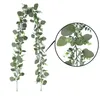 Decoratieve bloemen Eucalyptus kunstmatige slinger rotan voor bruiloft decoratie boog muur achtergrond groene hangende wijnstok nepplanten