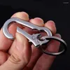 Keychains 2/4/6pcs Gourd Buckle Clip Key Holder Stainless Steel Climbing Hook Car Strong Carabiner Chain Rings Waist Hanging