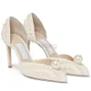 Letterg Elegancki ślubna sukienka ślubna buty sandały Sacora Lady Białe perły skórzane luksusowe marki wysokie obcasy Kobiety chodzenie oryginał EU35 ~ 40