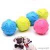 Dog Toys Tuggar Pet Dog Rubber Interactive Toys Squeakers Dog Ball Interactive Bite-resistent Elastic Rubber Toy Lämplig för valpar Cat