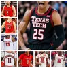 Maillot de basket-ball personnalisé Texas Tech TTU College, personnalisé avec n'importe quel nom, pour hommes et femmes, maillots pour jeunes, tous cousus Robert Jennings Devan Cambridge Chance McMillian