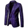 Abiti da uomo Slim Fit Blazer per uomo 2024 Elegante casual tinta unita Business Wedding Party Outwear Design a grana scura Abito regolare Top