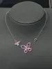 Роскошное модное дизайнерское ожерелье с подвеской в виде бабочки, женское ожерелье, высококачественное иллюзорное ожерелье с бабочкой, розовый драгоценный камень, необычные дизайнерские ювелирные изделия