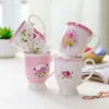 Tasses créatives en céramique, tasse d'eau, tasse de maison, café anglais, grande capacité, thé de l'après-midi, cadeau d'ouverture de fleurs