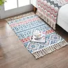 Dywany marokańskie drukowanie dywan ręcznie tkany bawełniany lniany dywan do domu do domu sypialnia wejściowa podkładka stopowa non-szlip maty bohemian