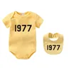 ESS Pagliaccetti neonato Set Tute in cotone per bambini Set Abiti a maniche corte Designer per ragazze Ragazzi Pagliaccetto 1977 Tuta per bambini Tuta di lusso CYD24010404-6