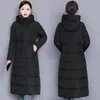 Women's Trench Coats Hat Thicken Hooded Down Coat Winter Women Light Thin White Duck Jacket Parkas Ladies Long Warm Big Size Puffer Outwears