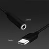 USB Typ C 3.5 Jack Earphone Adapter USB C till 3,5 mm hörlurar Aux Audio Adapter Cable för Samsung Huawei P30 Xiaomi Redmi Mi 10 9 hörlurar omvandlare