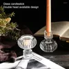 Bougeoirs en verre bougeoir créatif lanterne forme votive photophore Transparent clair pour la décoration