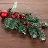 Decorative Flowers Red Berry Stems Artificial Pine Picks For Christmas Tree Decorations Flower Arrangements