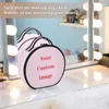 Round Hard Partition Cosmetic Bag Organizer Women Travel Make Up Thugal Pattern Cosmetics Fastics Makeup Bagy Ragy Ragy 240103