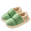 GAI Comwarm Winter Toast Women Warm Plush Cotton Slippers Indoor Home Non-slip Thick Sole Furry Shoes for Couples 240104