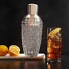 Luxury Glass Cocktail Shaker Martini Mocktail Making Set med läcktät metalliskt stållocksfilter för hemanvändning Barvagn Gadget 240104