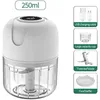 250ml Elektrische Mini Knoflook Chopper USB Vleesmolen Peper Crusher Gember Sap Groente Keuken Gereedschap 240103