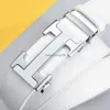 Belts Golf Men's Luxury Belt Fashion New Leather Automatic Buckle White Korean Pants Belt Youth Trend White Belt 110 -125cm