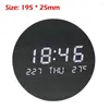 Relojes de pared Fecha de vida Reloj de alarma Reloj de tiempo Pantalla silenciosa Colgante Multifunción LED Dormitorio digital para temperatura ambiente