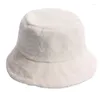 Bérets unisexe seau chapeau voyage mode couleur unie Panama Harajuku Hip Hop hiver chaud pêcheur casquette pour hommes femmes adolescent