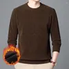 Suéteres para hombre, suéter de cachemira de visón puro, jerséis con cuello redondo, camisetas de invierno de talla grande para hombre, jerséis de manga larga 4XL