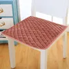Kudde fluffig stol mjuk plysch icke-halk för kontor hem komfort tunn fyrkantig säte dyna med slipsar mysiga stolar