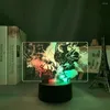 Veilleuses Anime attaque sur Titan lampe à LED double couleur pour enfants chambre décor cadeau d'anniversaire Manga deux tons lumière AOT