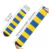 Men's Socks All Seasons Crew Stockings Flag Of Ukraine Harajuku Funny Hip Hop Long Accessories For Men Women Birthday Present