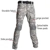 Multicam Camouflage Militär Tactical Pants Army Wear-resistent vandringsbyxa paintball stridsbyxa med knäskydd som jaktkläder 240103