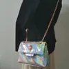 Mini bolso de mujer con purpurina brillante y arcoíris, bolso cruzado con lentejuelas coloridas, 240103