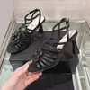 Sandały damskie Sandały Slingbacks Wedge Platforme Obcasy 7,5 cm Designer butów z róży z regulowaną klamką kostki szkiełko damskie damskie buty rozrywki na zewnątrz