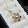 2024 Trendy freshwater pearl necklace Trendy gold-plated pearl pendant wife and mother's anniversary gift 240104