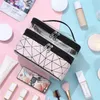 Doppelte transparente multifunktionale Kosmetiktasche mit großem Fassungsvermögen, Make-up-Koffer für Damen, Make-up-Koffer, Make-up-Reiseveranstalter 240103