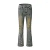 Женские джинсы REDDACHiC, женские джинсы с низкой талией, рваные джинсы-бойфренды, расклешенные всплески чернил, 90-е годы, ретро Y2k, уличная одежда в стиле Харадзюку