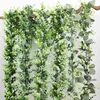 Decoratieve bloemen Eucalyptus kunstmatige slinger rotan voor bruiloft decoratie boog muur achtergrond groene hangende wijnstok nepplanten