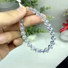 Link Armbanden 7mm Natuurlijk Blauw Haar Quartz Armband Kralen Bedels Handgemaakte Fortuin Energie Bangle Minerale Vrouw Amulet Sieraden Cadeau