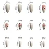 Накладные ногти 24 шт., красные, французские, с полным покрытием, носимые маникюрные миндалевидные ногти, коллекция ко Дню Святого Валентина, пресс для девочек
