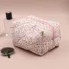 MIROSIE Pretty Floral Print Makeup Bag with Zipper Portable Travel Skincare Storage Pouch 240104