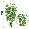 Decorative Flowers 80cm Artificial Rattan Round Leaf Eucalyptus Wall Hanging Simulation Green Plant Fake Vine Home Decor