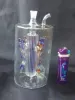 A 21 hauteur Bongglass Klein Recycler plates-formes pétrolières conduite d'eau pomme de douche Perc Bong tuyaux en verre narguilés quatre dragon décollage ZZ