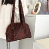 Miracle Kira Vintage Boston Woven Plaid Blaid Women's Bag 2023 Autumnwinter Propeal Fashion Gifts 240104