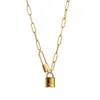 Tongxin Lock Stacked Necklace Edelstahl Romantische Halskette Personalisierte Rosenhalskette aus Edelstahl