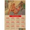 Väggklistermärken USSR CCCP Lenin Stalin Sovjetunionen Poster Vintage målning Bar Art Kraft Paper 2022 Kalender Poster släpper DHSXM