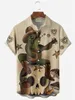 Camicie casual da uomo 2024 Camicia a maniche corte stampata hawaiana che gioca la rana Top con risvolto alla moda di grandi dimensioni