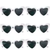 Décoration de fête 6/8 paires de lunettes de soleil en forme de coeur d'amour Bachelorette mariée demoiselle d'honneur Vintage rétro lunettes pour décor de mariage femmes