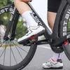 Профессиональные велосипедные носки WEST BIKING, спортивные дышащие длинные нескользящие компрессионные носки с цветными блоками, MTB, велосипед, футбол 240104